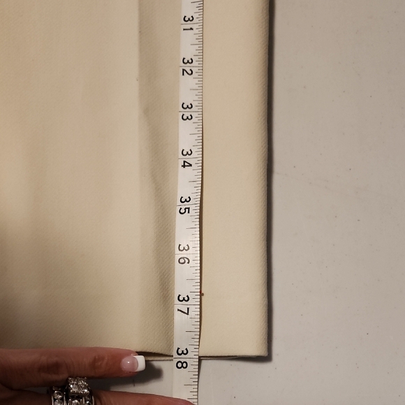 Zara High Waisted Cream Trendy Slacks - Picture 6 of 7